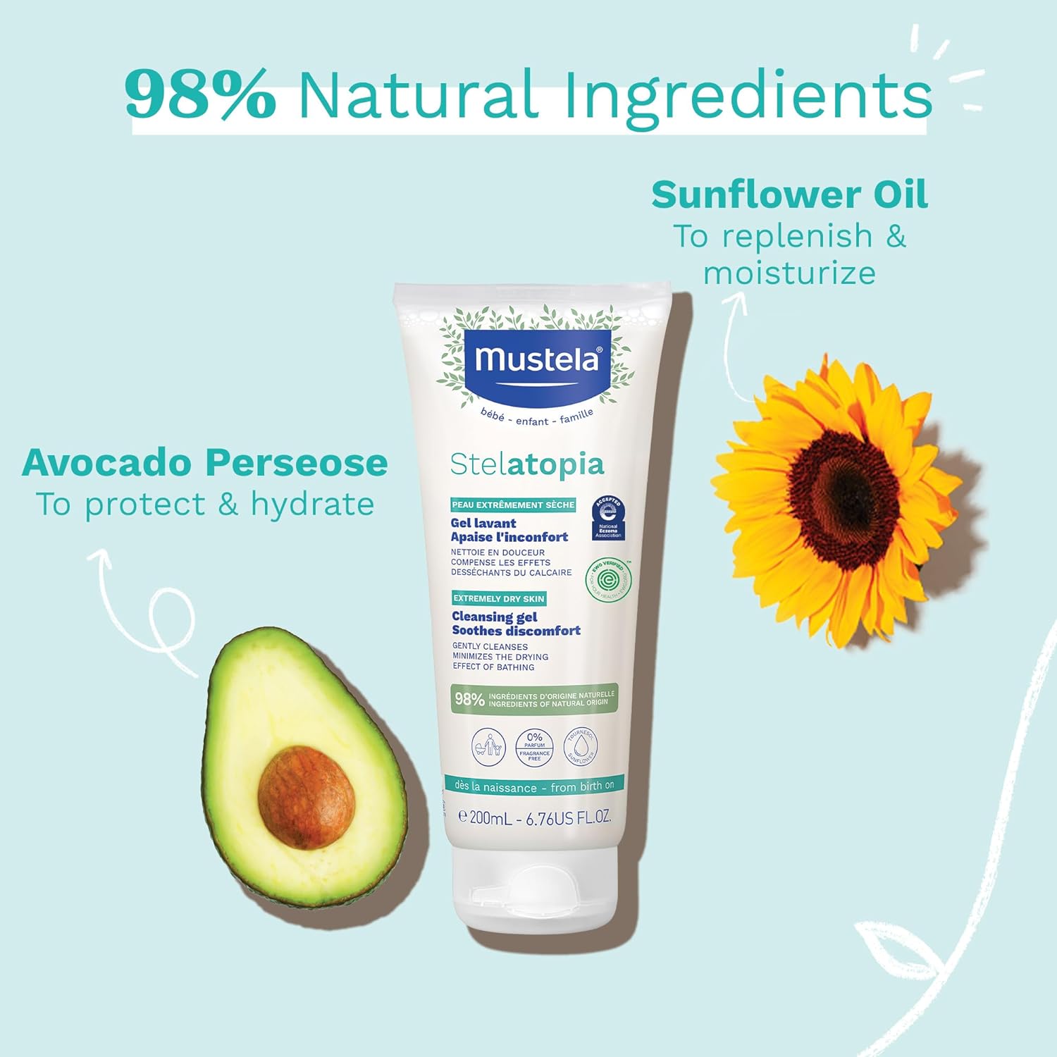 Mustela Stelatopia Cleansing Gel- 200ml-4