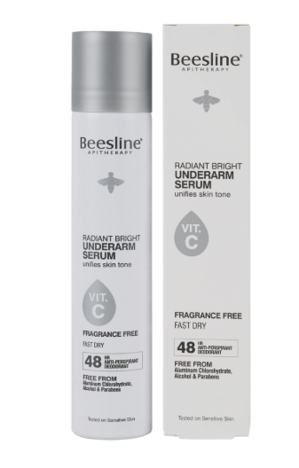 Beesline Radiant Bright Underarm Deodorant Serum with Vitamin C – 48-Hour Antiperspirant & Skin Brightening Spray, 150ml – Fragrance Free-2