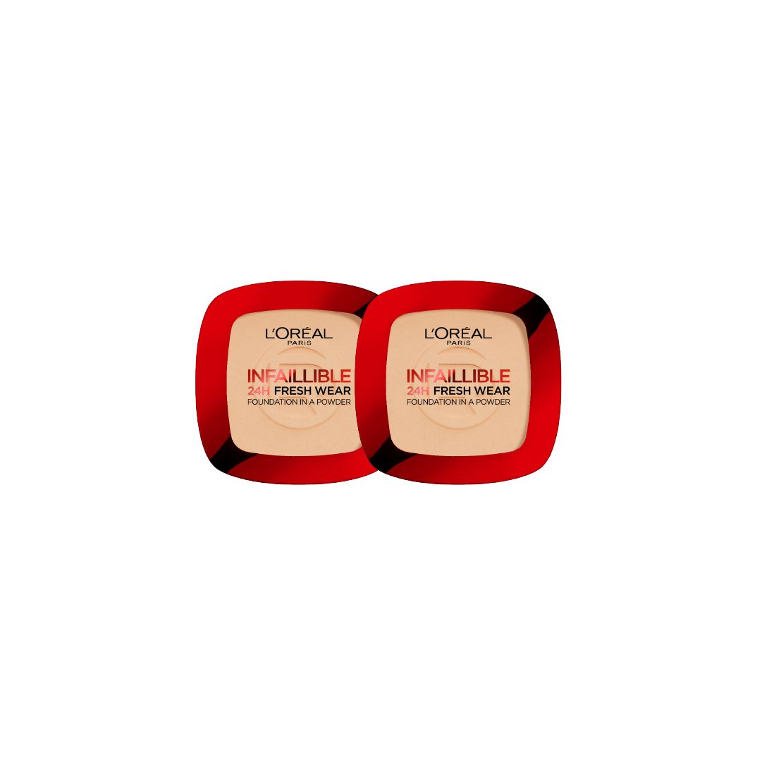 L’Oreal Paris Infallible 24H Fresh Wear Powder 2-Pack – Longwear Matte Finish | 25% OFF-1