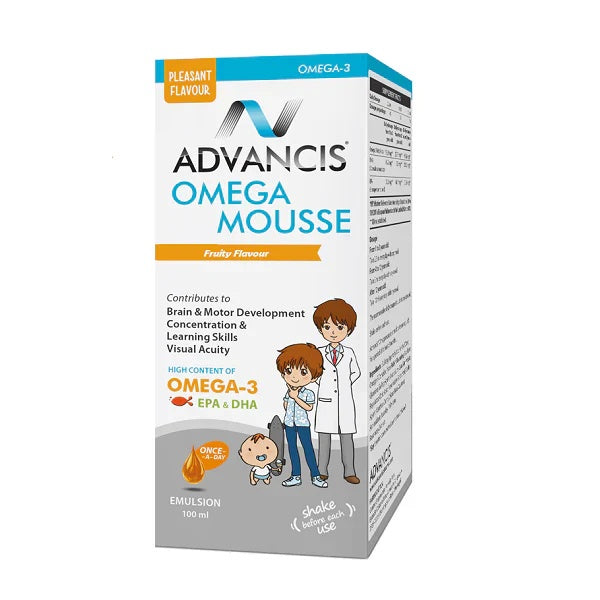 Advancis Omega Mousse Emulsion 100ml – Omega-3 for Brain and Visual Development-1
