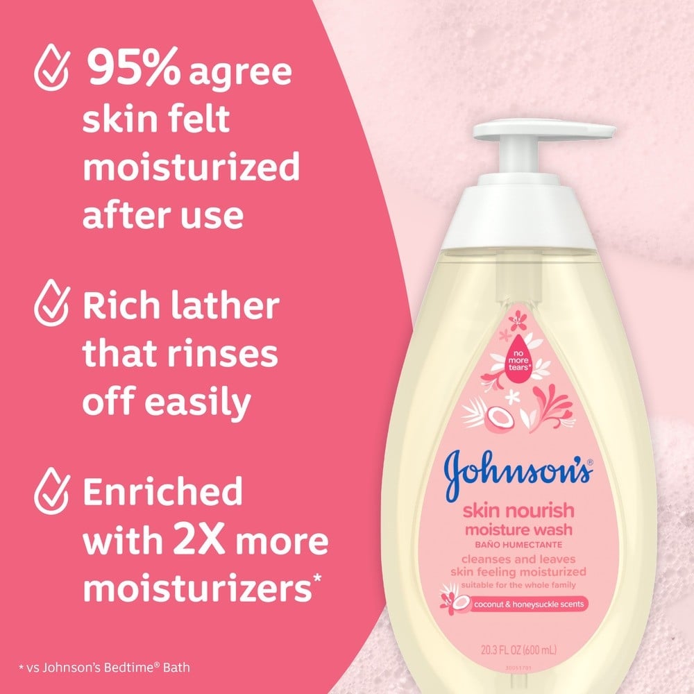 Johnson's Baby Coconut & Honeysuckle Skin Nourish Moisture Wash-3