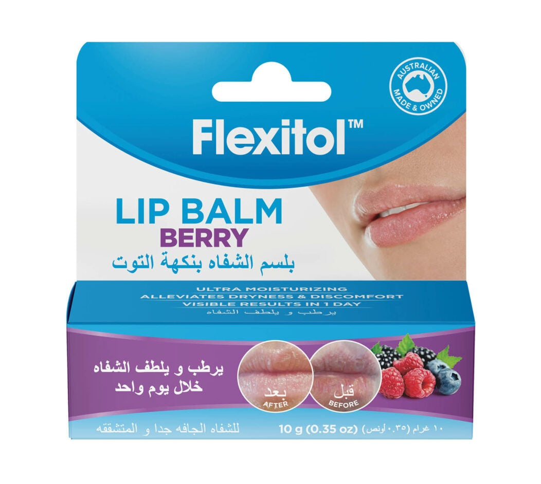 Flexitol Lip Balm Berry 10g – For Severely Dry Lips with Visible Results-2