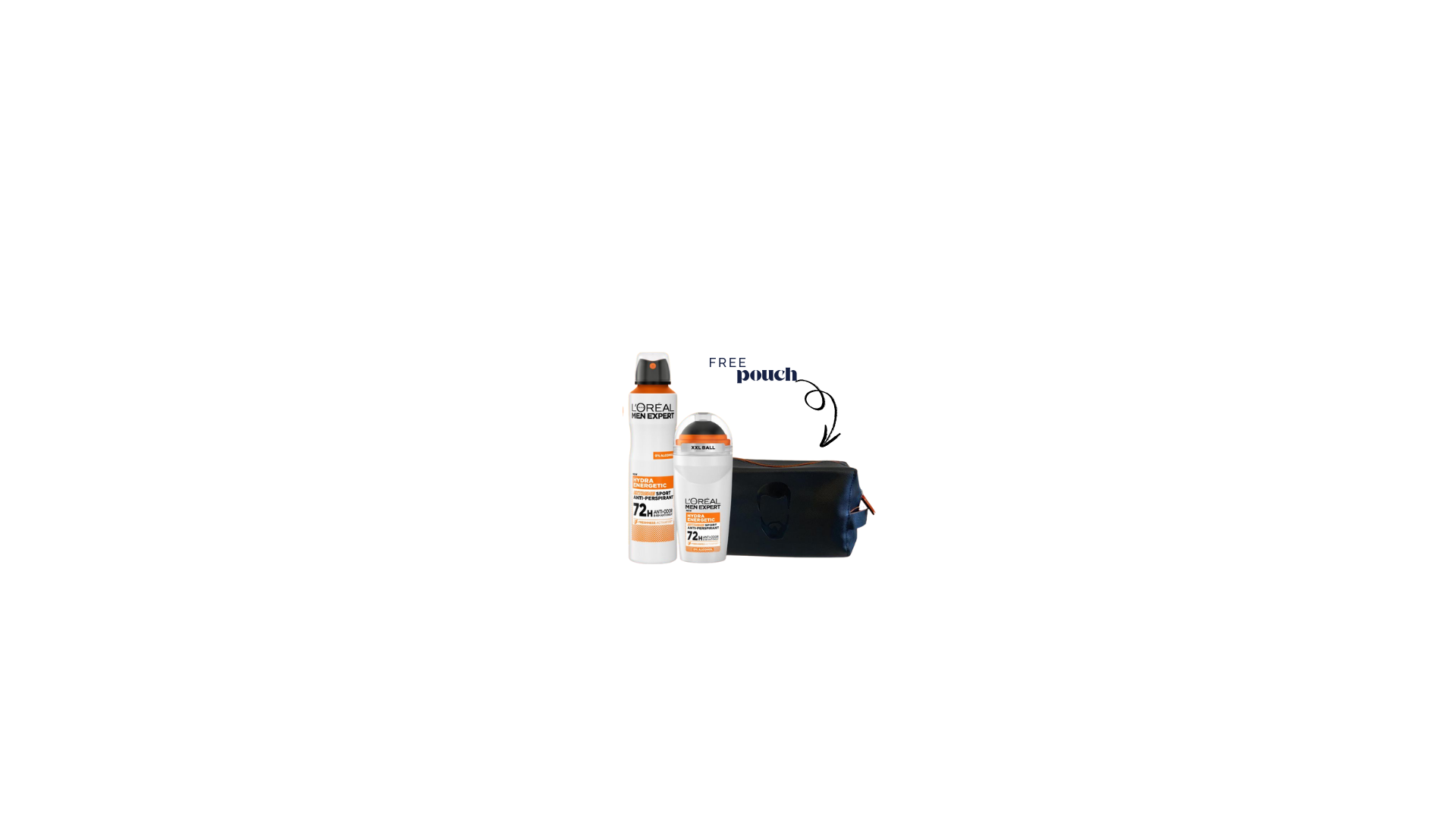 L’Oréal Men Expert Hydra Energetic Anti-Perspirant Set with Free Pouch-1