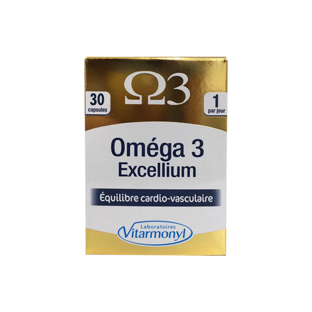 Vitarmonyl Omega 3 Excellium – 30 Capsules for Cardiovascular and Brain Health-1