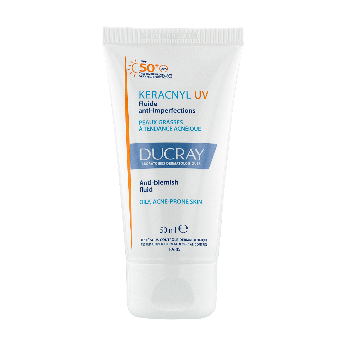 Ducray Keracnyl UV SPF 50+ - Sunscreen for Blemish-Prone Skin with High UV Protection-1