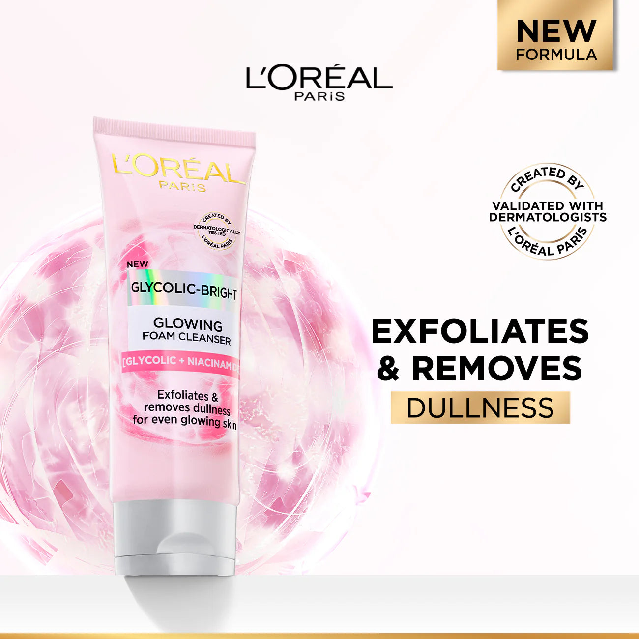 L’Oreal Glycolic Bright Glowing Daily Cleanser Foam – 100 ML