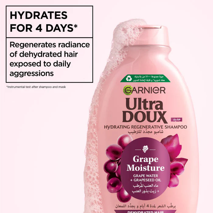 Garnier Ultra Doux Grape Moisture Shampoo Hydrating Shine Boost