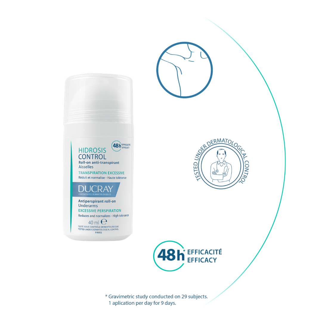 Ducray Hidrosis Control Antiperspirant Roll On Underarms 48H Protection Buy 1 Get 1 Free