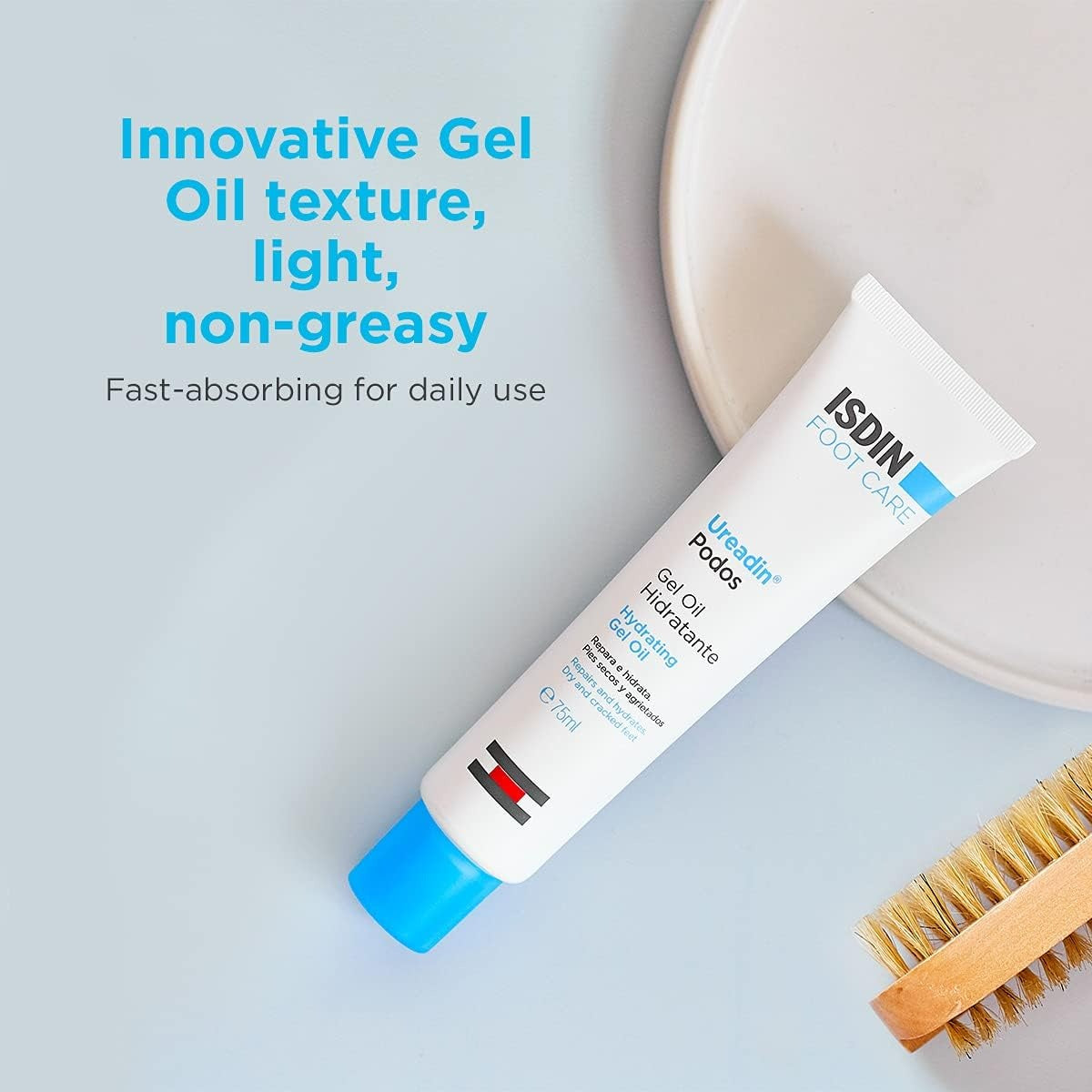 ISDIN Ureadin Podos Foot Care Gel Oil 75ml | Hydrating and Repairing Gel for Dry, Cracked Feet-3