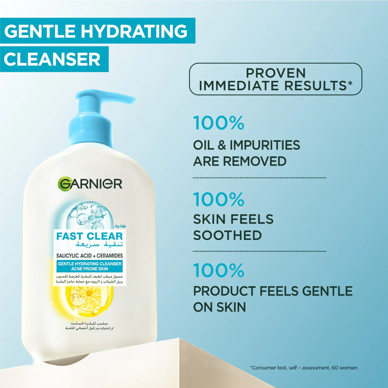 Garnier Fast Clear Gentle Cleanser Hydrating Face Wash 250ml – Clear Skin Care-2