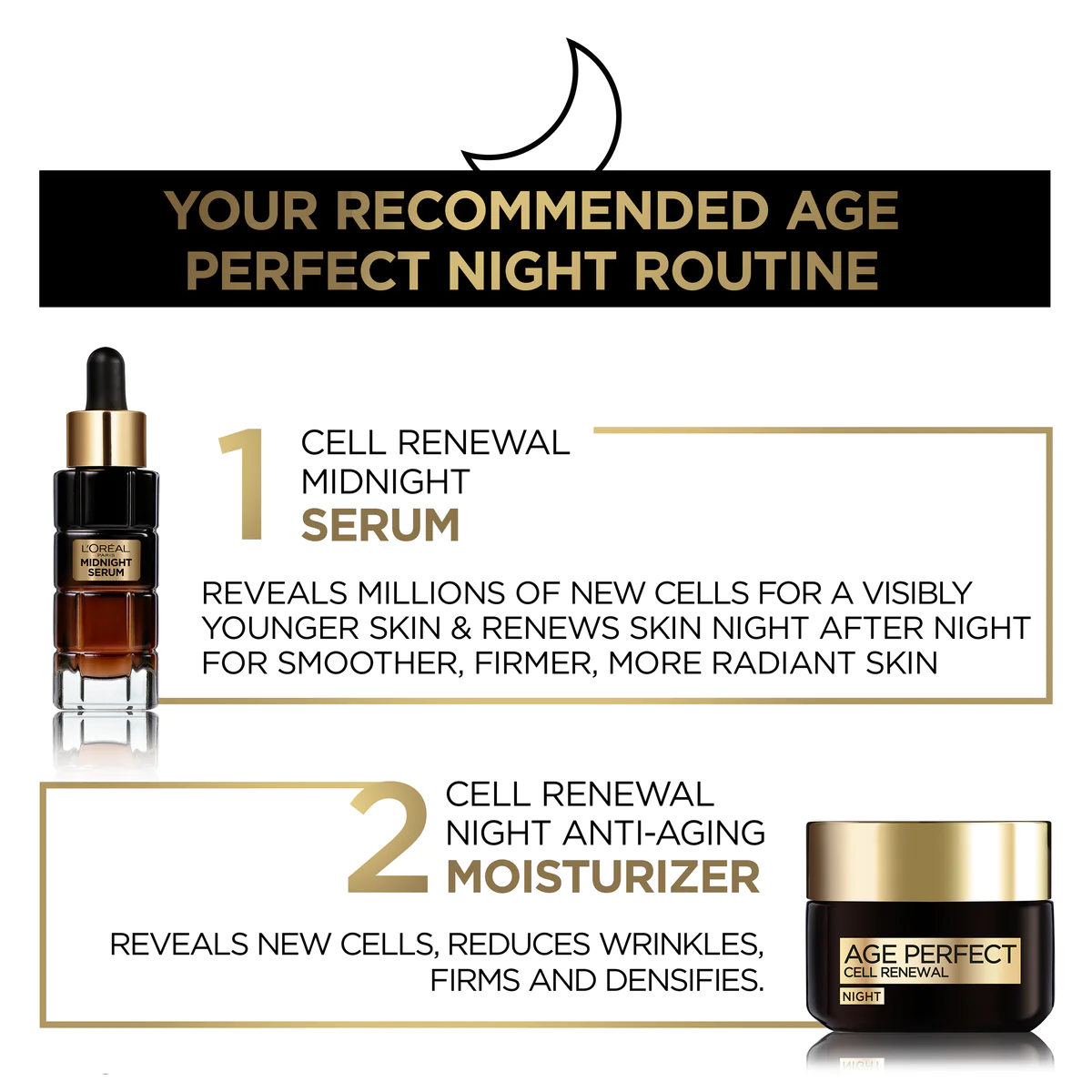 L'Oreal Cell Renew Midnight Serum Age Perfect 50ml-4