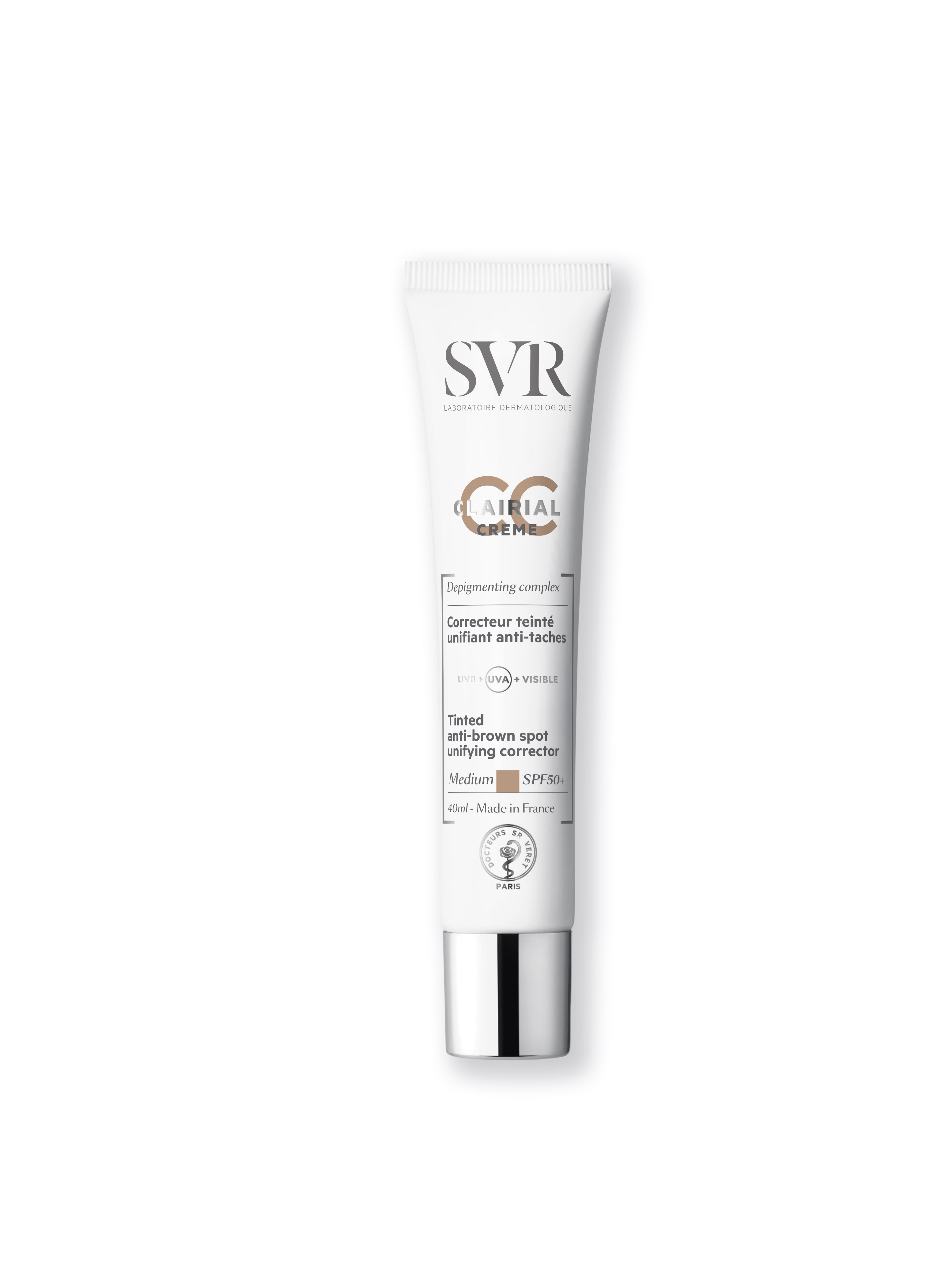 SVR Clairial CC Cream SPF 50+ Tinted Anti-Dark Spot and Brightening Sunscreen-1