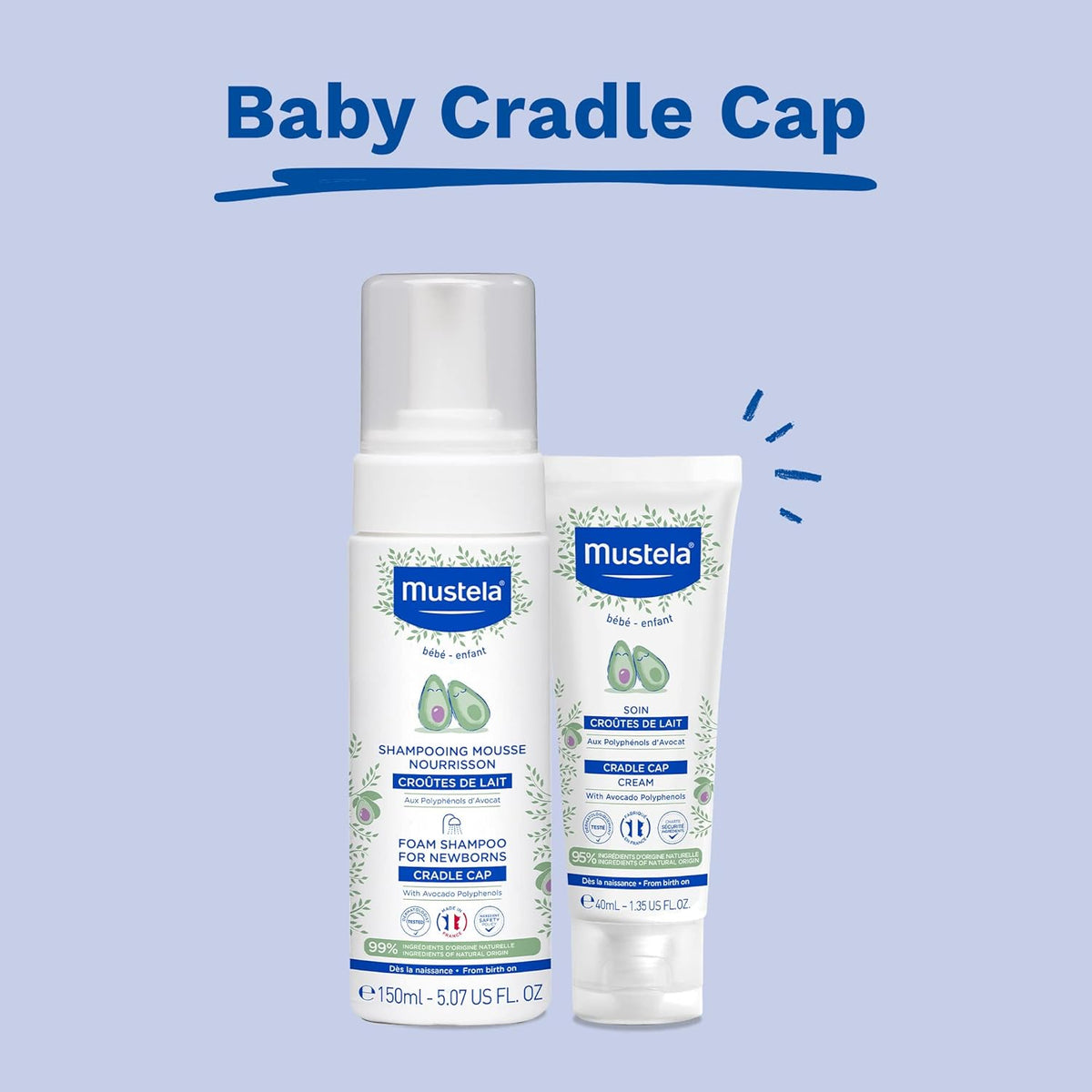 Mustela Foam Shampoo Newborns Shampooing Mousse Craddle Cap-5