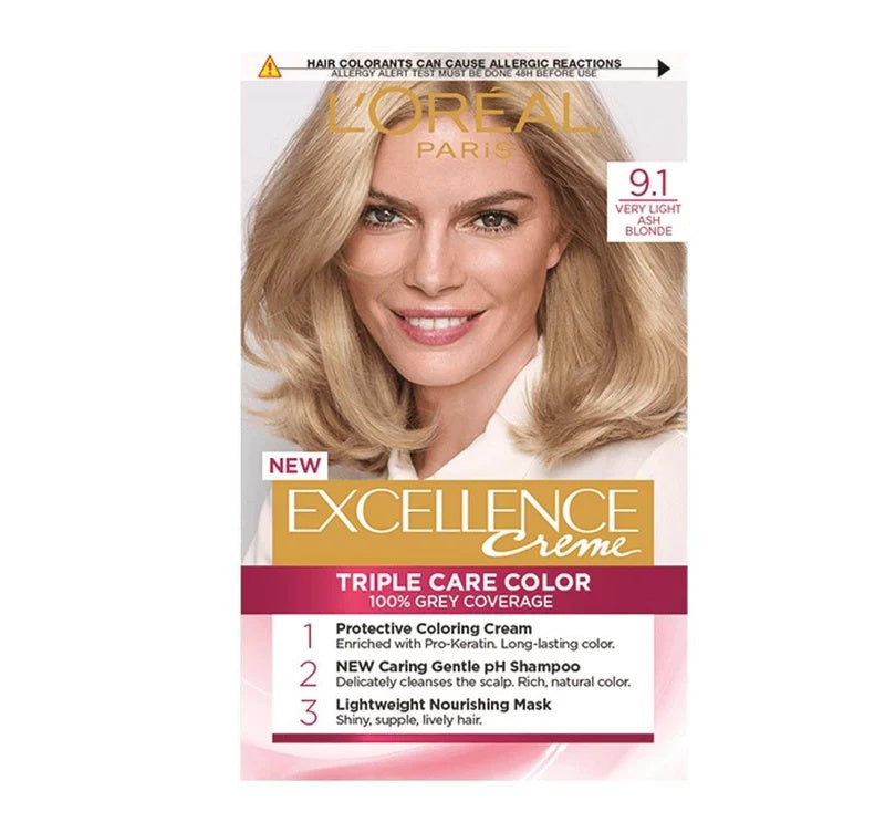 L’Oreal Excellence Creme Hair Color – 100% Grey Coverage with Triple Care- 26 Shades-20