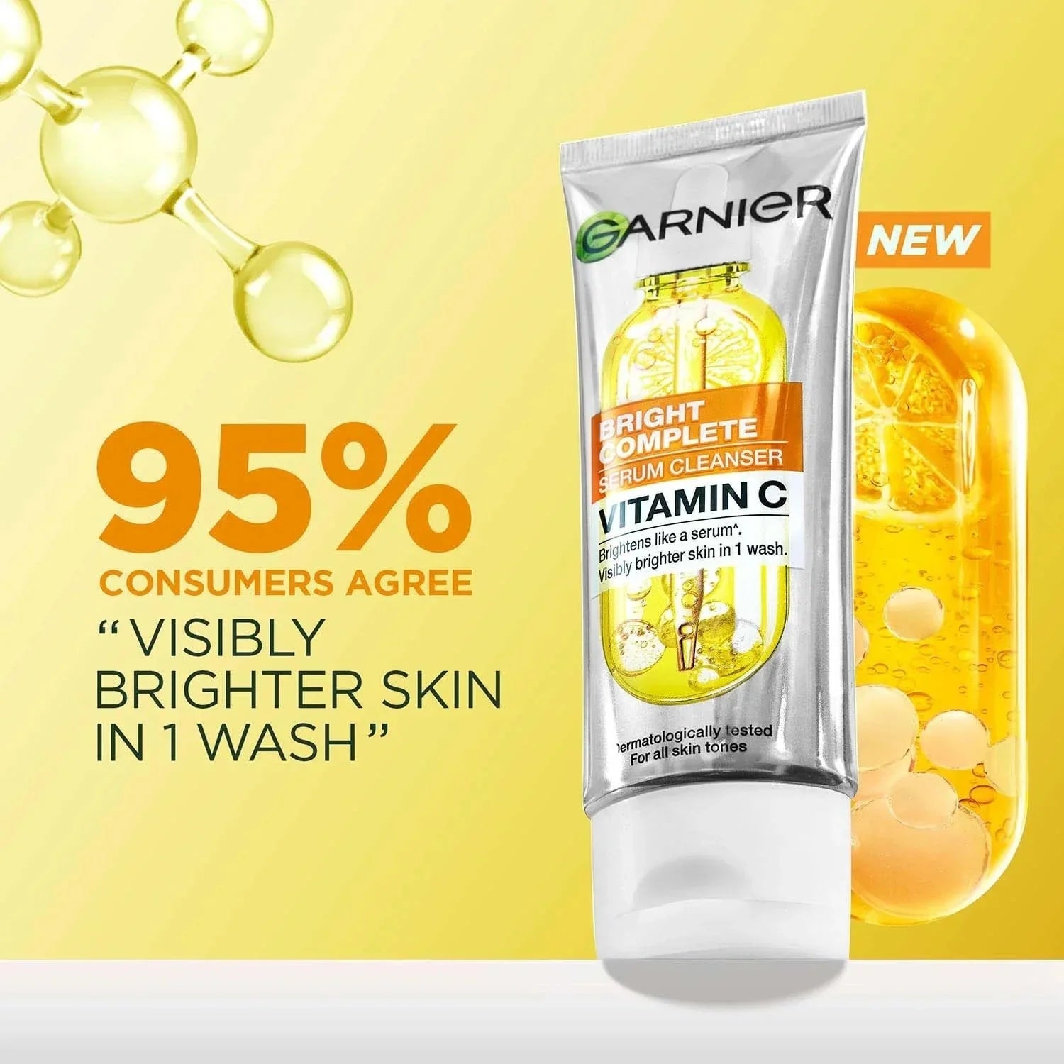 Garnier Fast Bright Vitamin C Serum Cleanser 100ml-4
