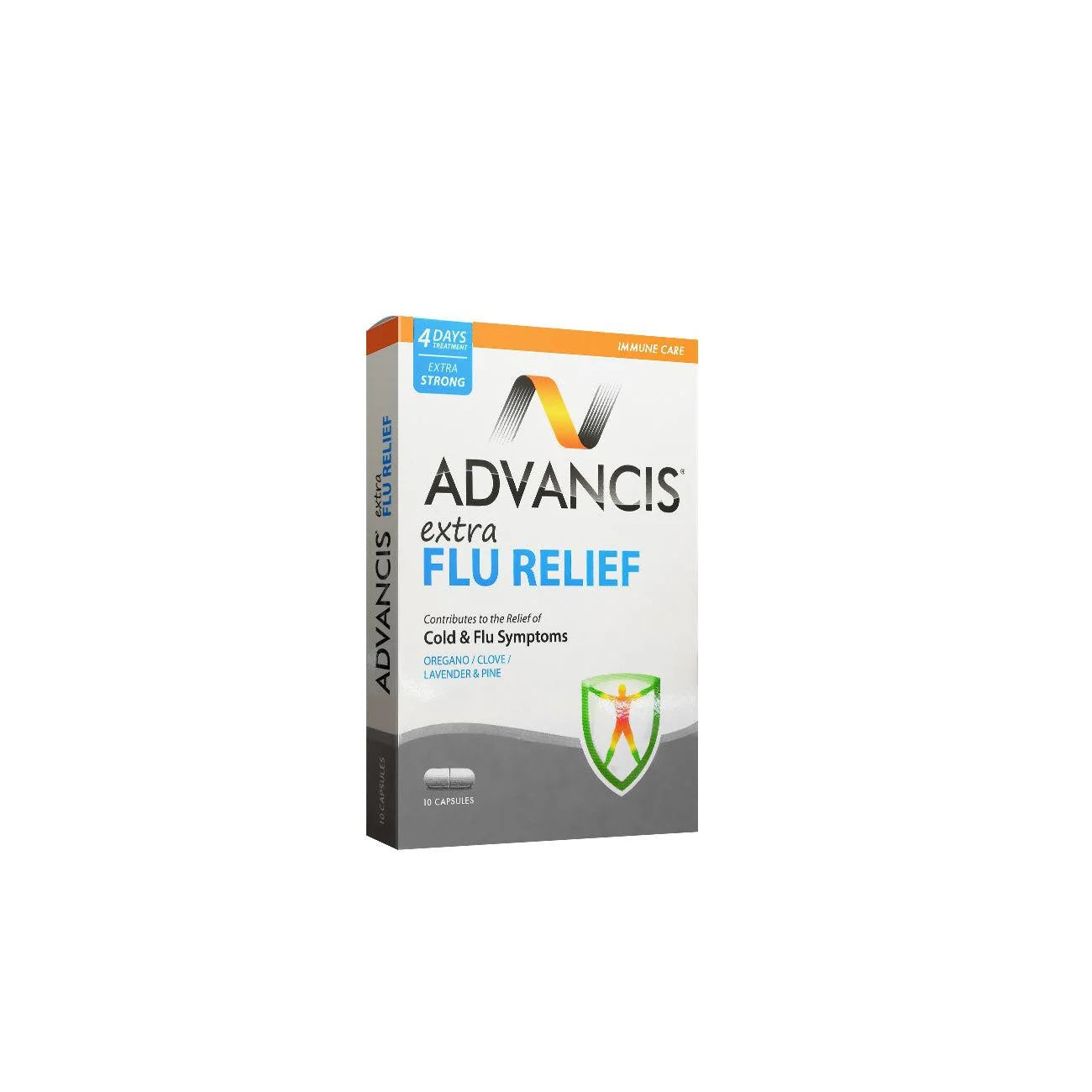 Advancis Extra Flu Relief 10 Capsules – Fast Cold & Flu Symptom Support-1