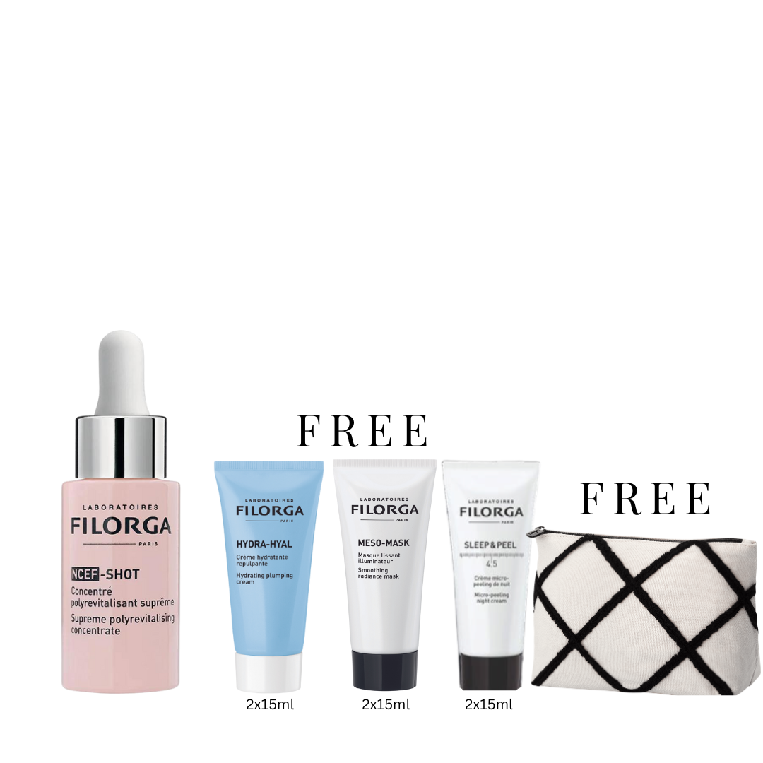 Filorga NCEF-Shot 15 ml + Free Hydrating Cream Mask Sleep Mask & Cosmetic Pouch-1