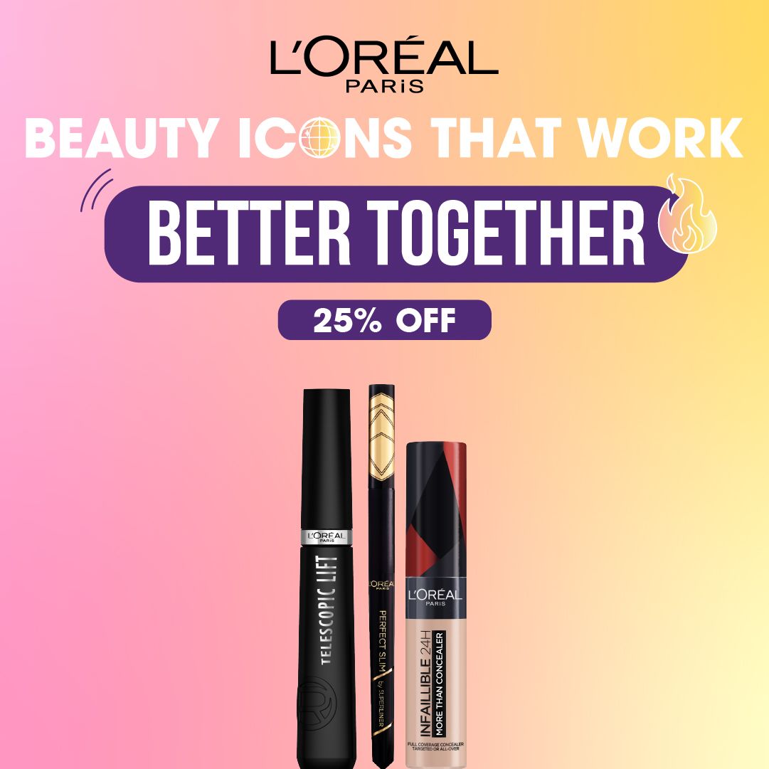 L’Oréal Paris Telescopic Lift Mascara, Perfect Slim Eyeliner & Infallible Concealer Bundle – 25% Off-2