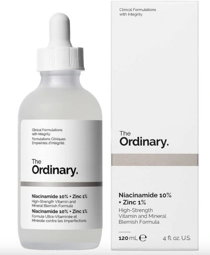 The Ordinary Niacinamide 10% + Zinc 1% Serum 120ml | Oil Control and Blemish Support
