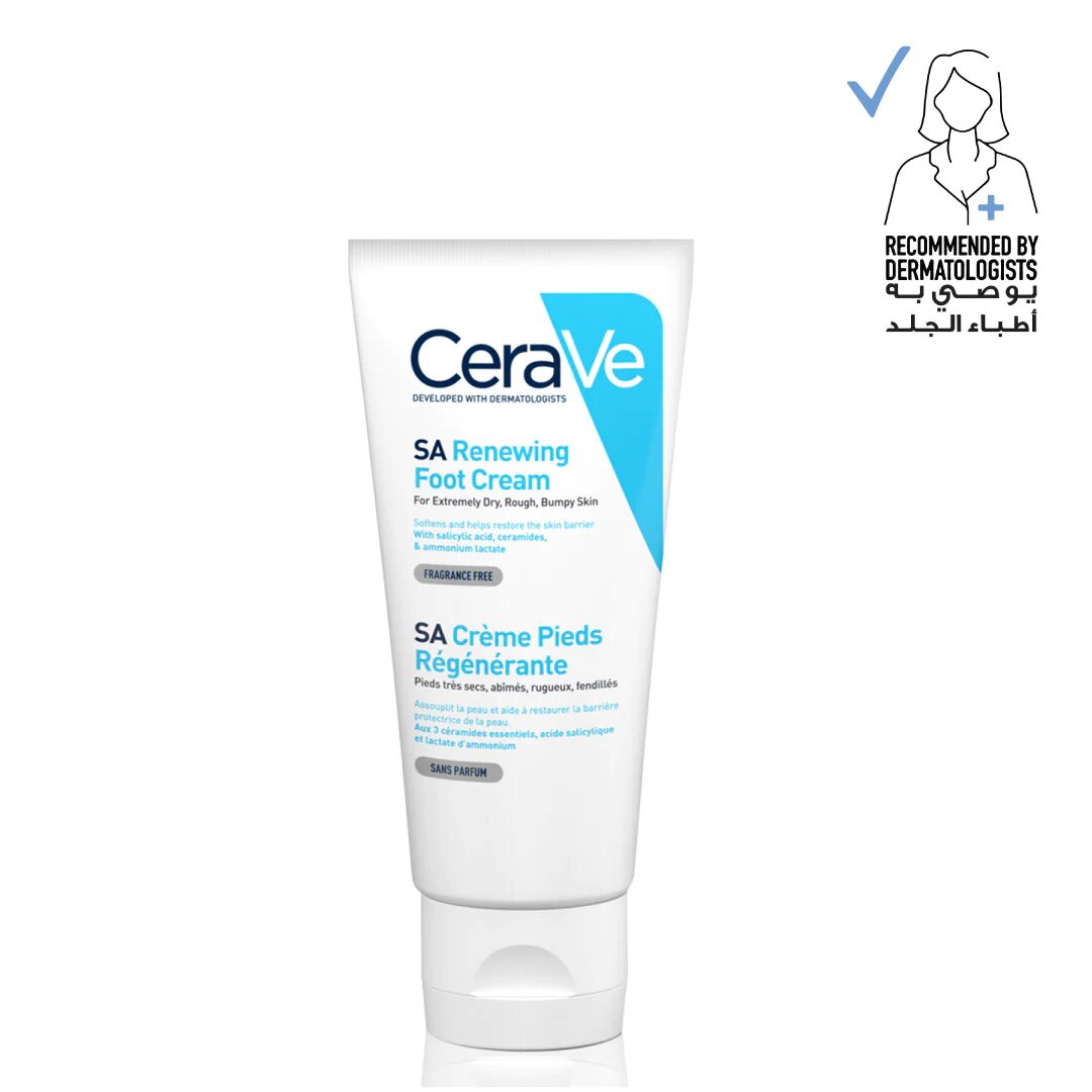 CeraVe SA Renewing foot Cream, SA Crème Pieds Régénérante-1