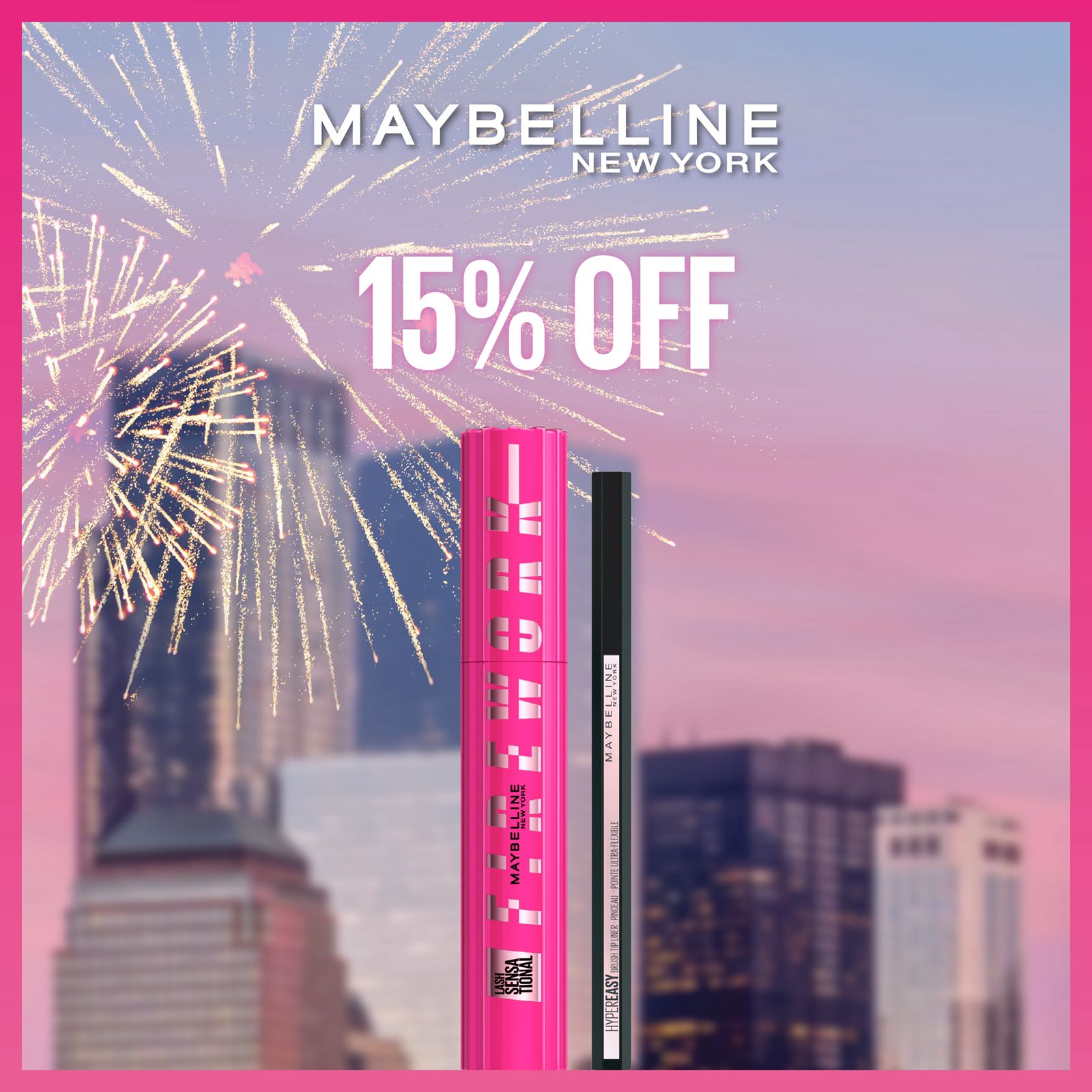 Maybelline Firework Mascara & Hyper Easy Eyeliner Set – 15% OFF-2