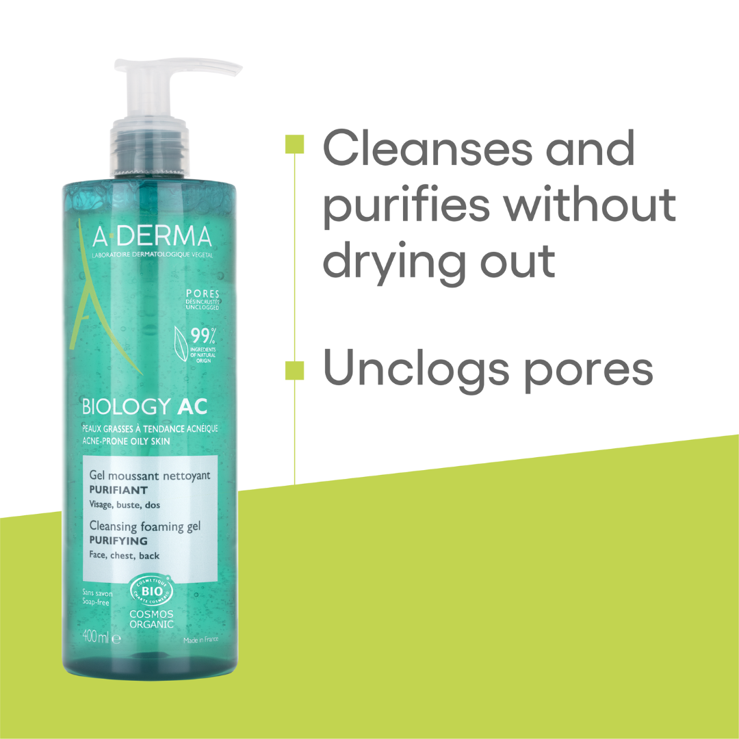 Aderma Biology AC Purifying Foaming Cleansing Gel – 200ml & 400ml