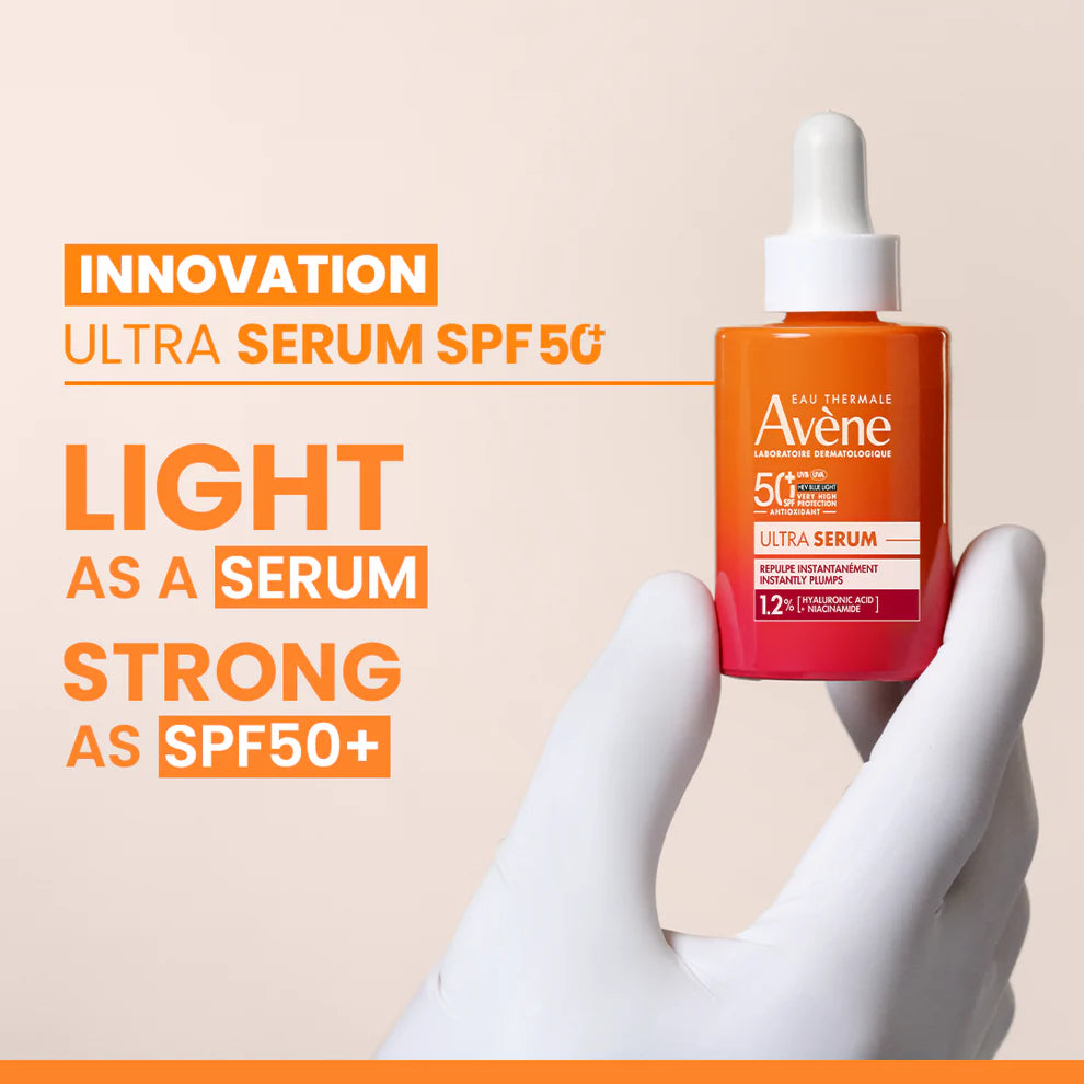 Avene Ultra Serum SPF 50+ Antioxidant Daily Protective Serum with Hyaluronic Acid and Niacinamide