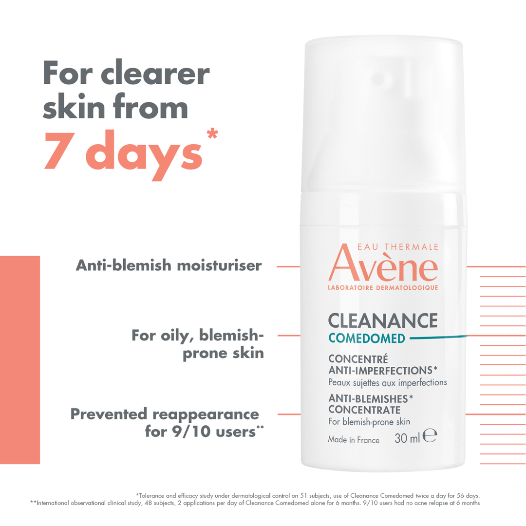 Avene Cleanance Comedomed Anti-Blemish Concentrate 30ml + Avene Cleanance Cleansing Gel 15ml Get 2 Free – Anti-Blemish Care Set
