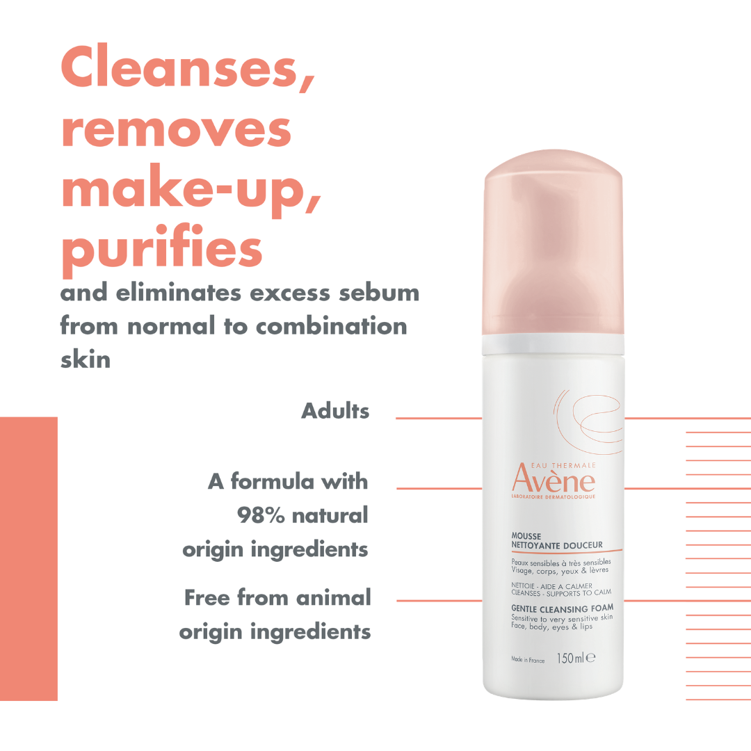 Avene High Protection Compact Tinted Sand SPF50 10g + Avene Cleansing Foam 150ml + Avene Thermal Spring Water Spray 300ml +Get Free Sea Safe & Sun Tote Bag – Complete Sun & Skincare Set