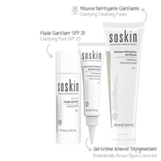 Soskin Clarifying & Spot Correcting Bundle- Buy Clarifying Cleansing Foam,  Whitening Brown Spot Corrector, and Get a Free Soskin Clarifying Fluid-1