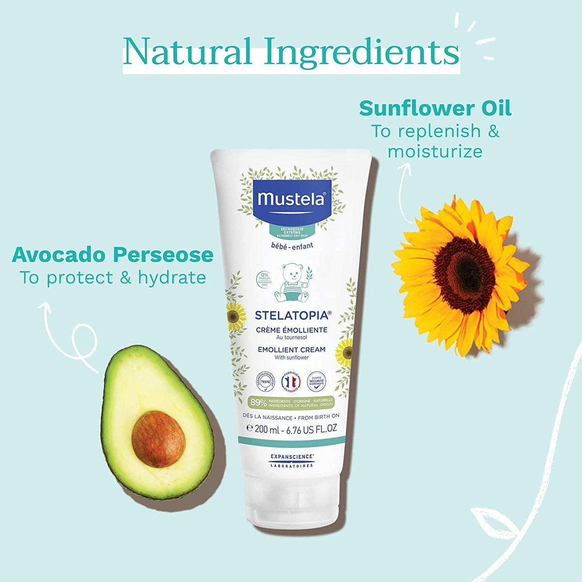Mustela Stelotopia Emollient Cream - Eczema Prone Skin- 200ml-4