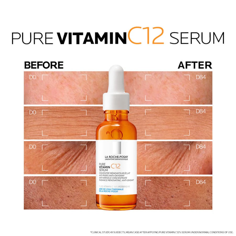 La Roche-Posay Pure Vitamin C 12 Anti-Wrinkle Serum 30ml | Brightening and Anti-Aging Vitamin C Serum-5