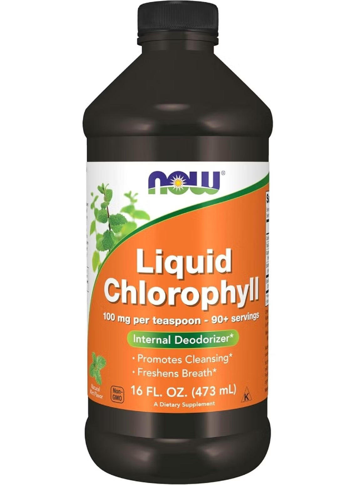 NOW Liquid Chlorophyll 473ml – Internal Deodorizer and Cleansing Support