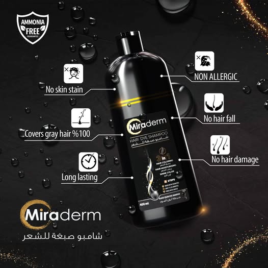 Miraderm Hair Dye Shampoo – Effortless Hair Color in One Wash-2