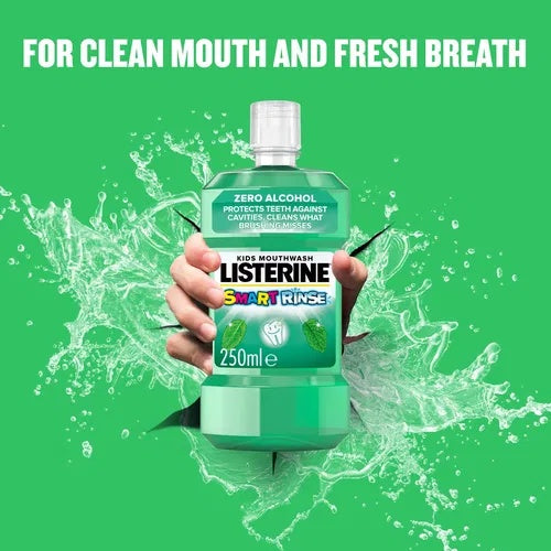 Listerine Smart Rinse Mild Mint Mouthwash – 250ml for Kid-Friendly Oral Care-2