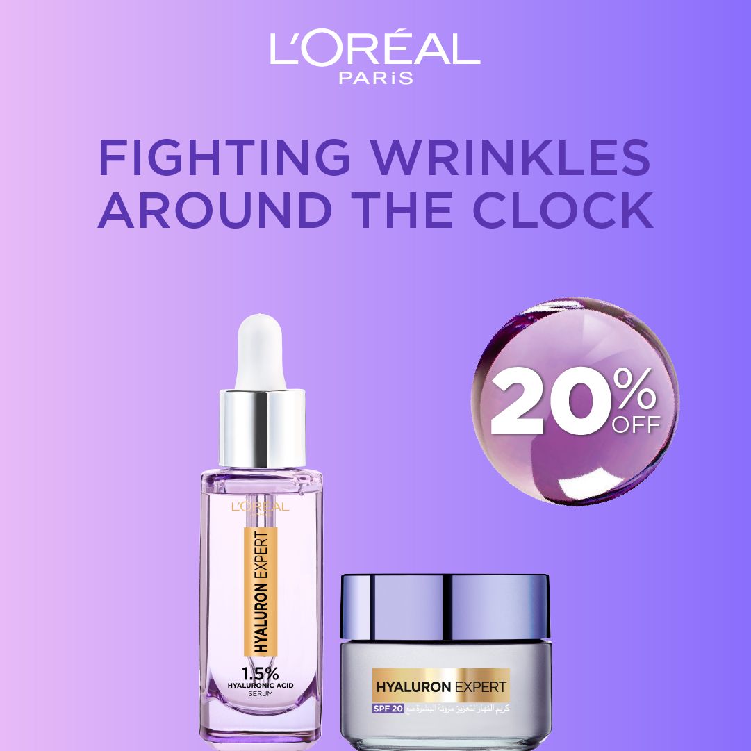 L’Oreal Paris Hyaluron Expert 1.5% Hyaluronic Acid Serum and Hyaluron Expert Day Cream SPF 20 Anti Wrinkle Hydration Duo 20% Off-2