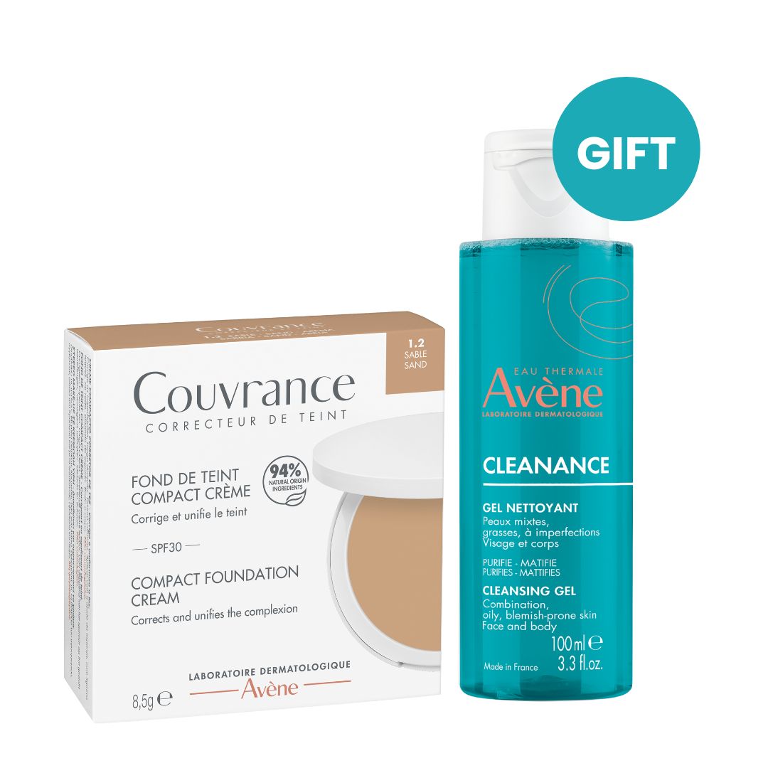 Avene Couvrance Compact Foundation Cream SPF30 Get Free Avene Cleanance Cleansing Gel 100ml-1