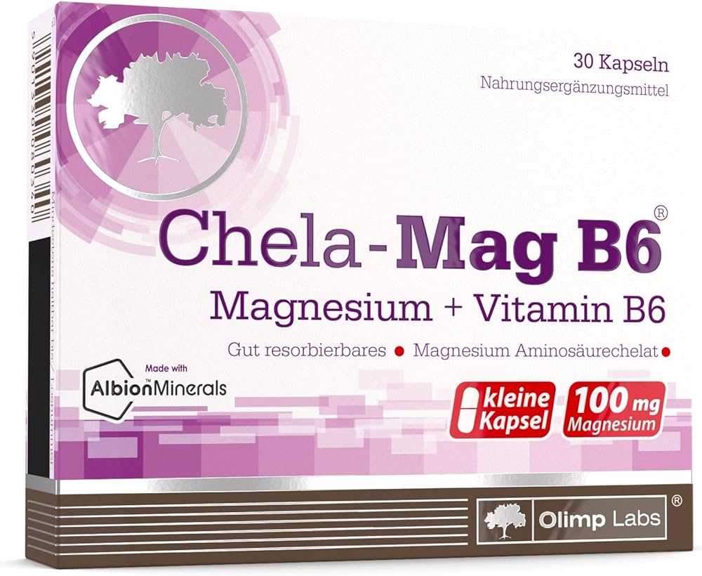 Chela Mag B6 30 Tablets | Magnesium and Vitamin B6 for Muscle Support and Reduced Fatigue-1