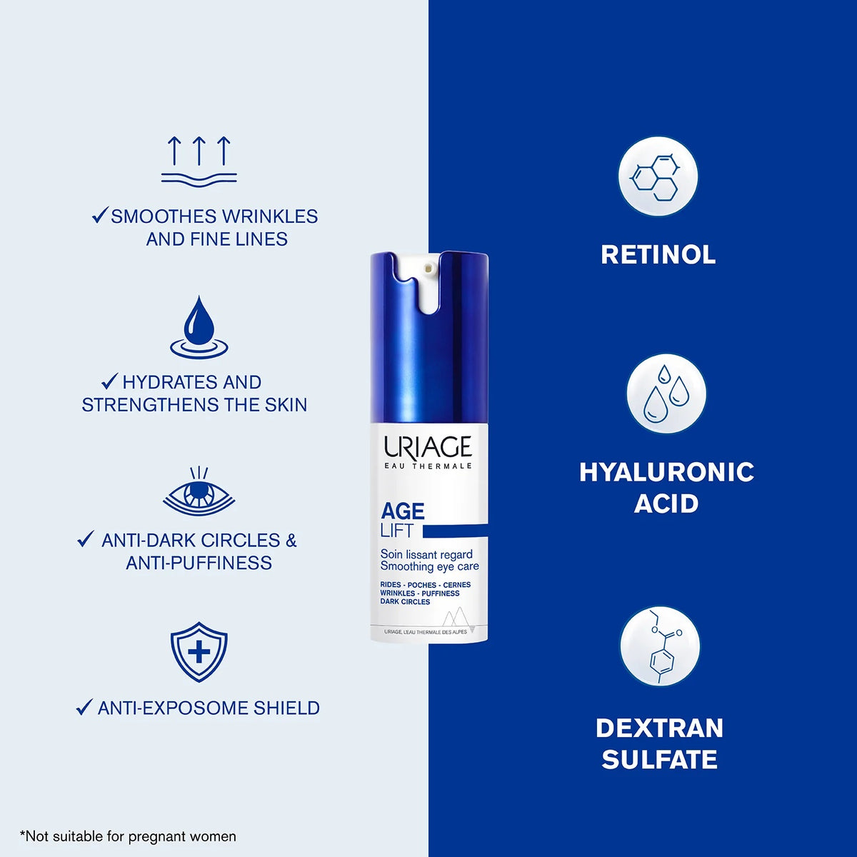 Uriage Age Lift Smoothing Eye Care 15ML - Anti-Aging Treatment for Wrinkles and Puffiness-4