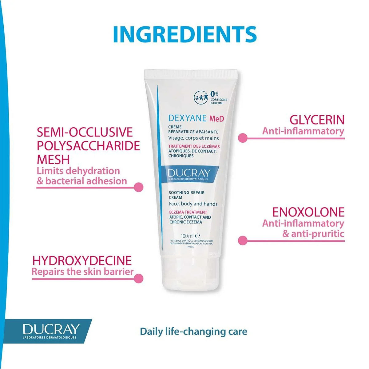 Ducray Dexyane Med Soothing Repair Cream for Eczema & Dermatitis-2
