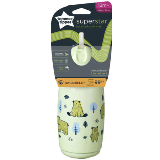 Tommee Tippee 12m  266ml Superstar Straw Water Bottle-3