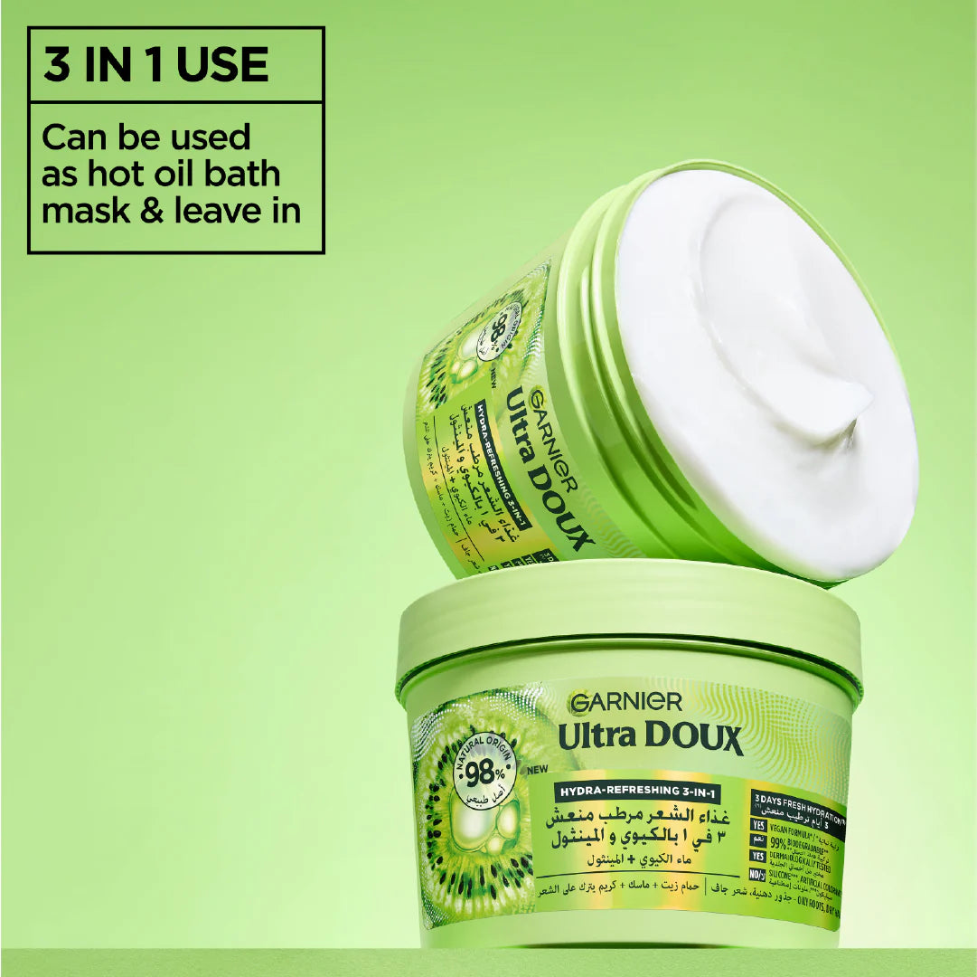 Garnier Ultra Doux Hydra‑Refreshing 3-in-1 Hair Mask 250ml