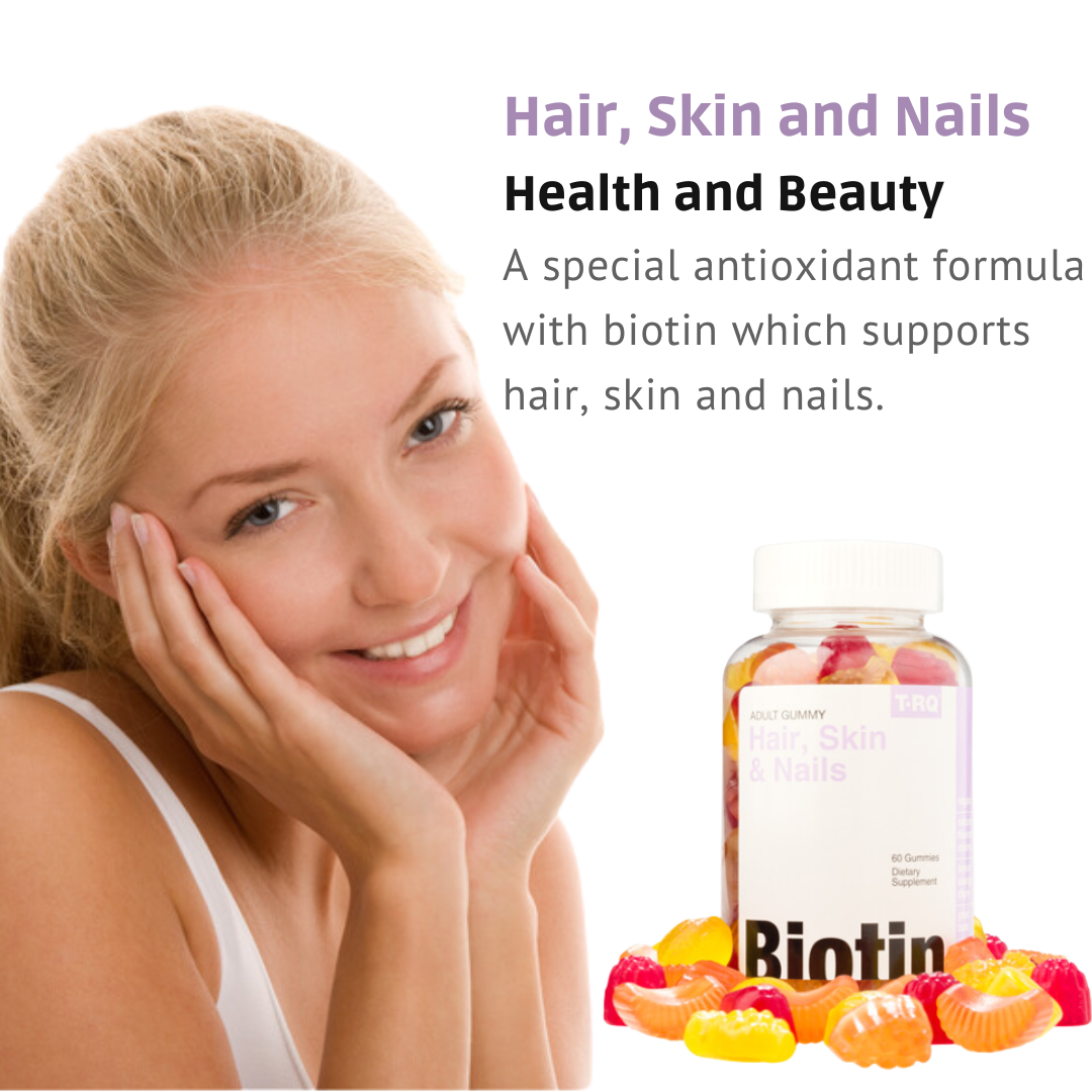 TRQ Biotin for Hair, Skin & Nails - 60 Gummies-3