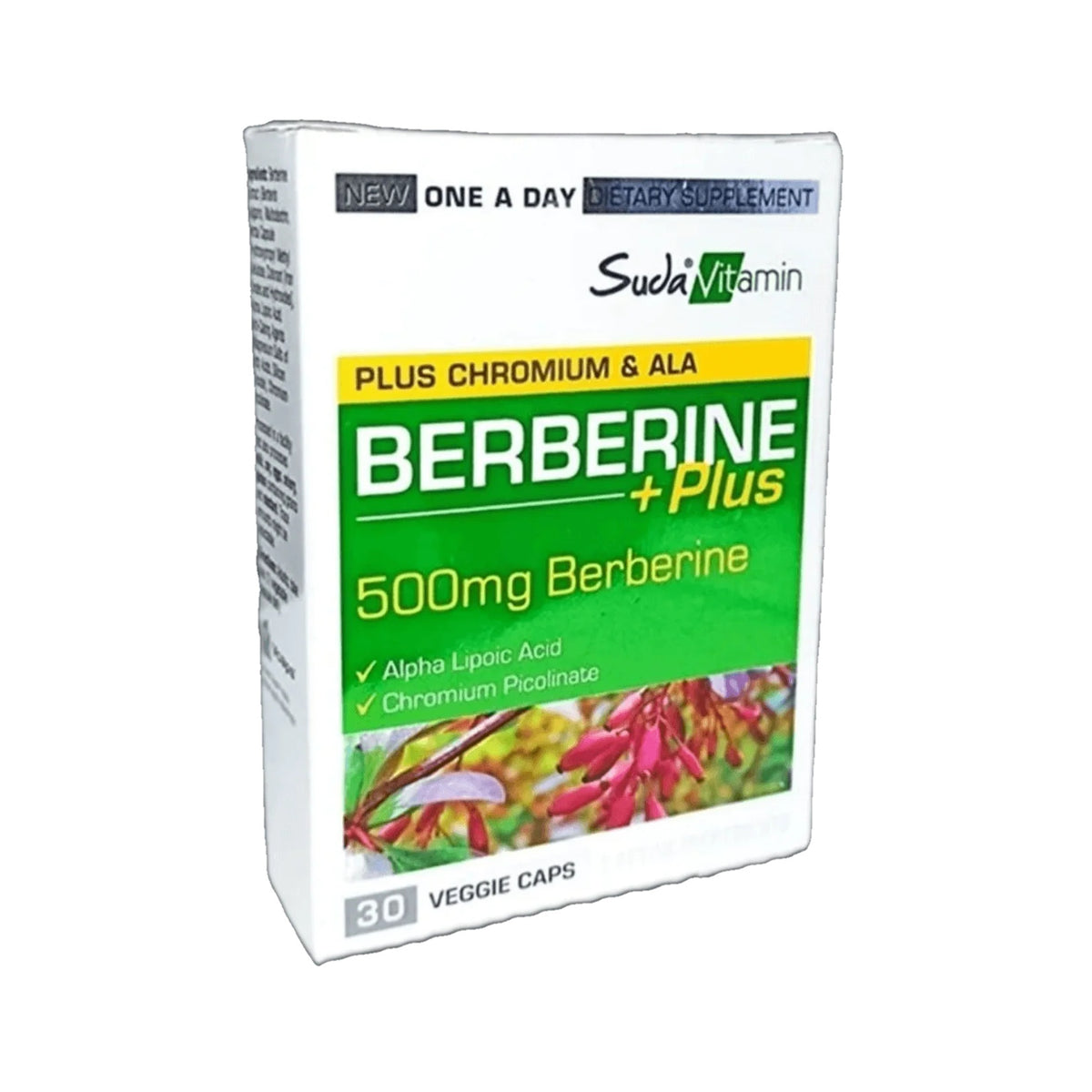 SudaVitamin Berberine Plus 500mg with Chromium & ALA – 30 Veggie Caps-1
