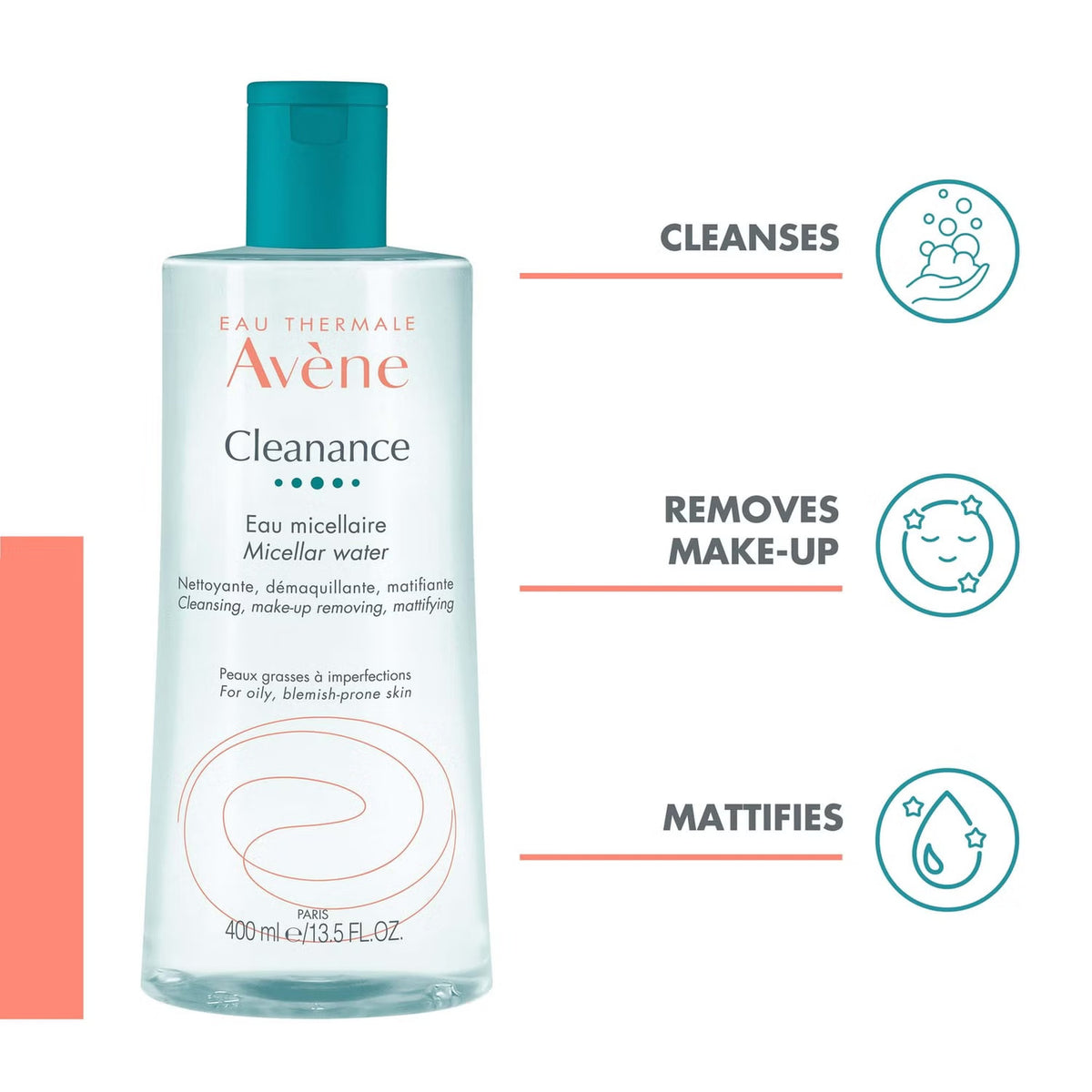 Avene Cleanance Micellar Water 200ML - Gentle Cleansing and Purifying for Oily, Acne-Prone Skin-4