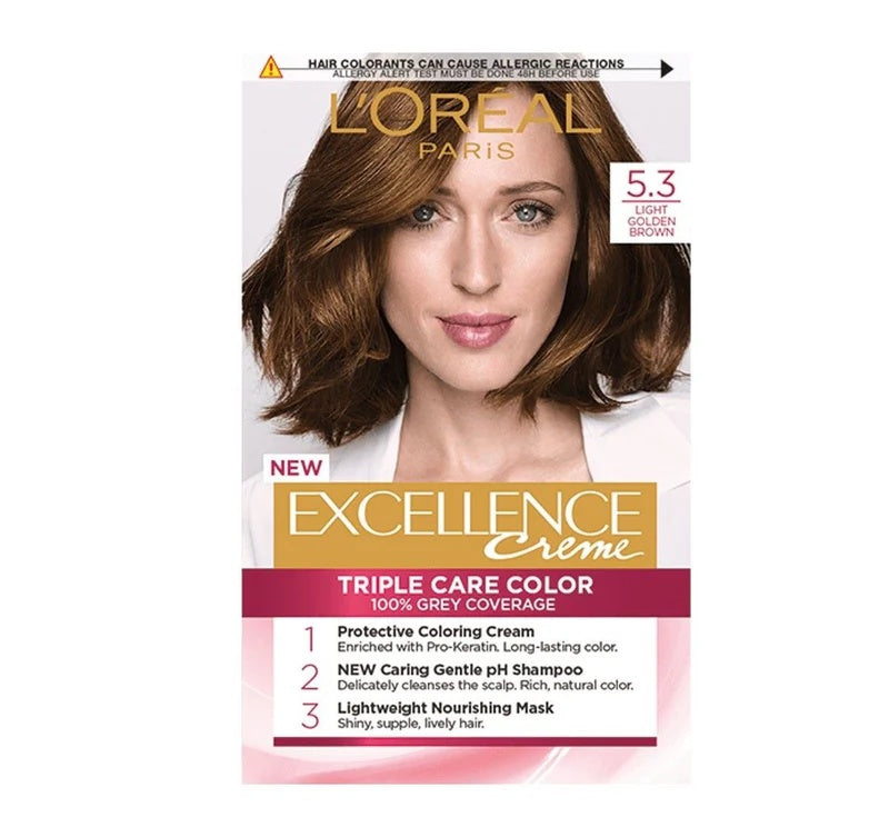 L’Oreal Excellence Creme Hair Color – 100% Grey Coverage with Triple Care- 26 Shades-7