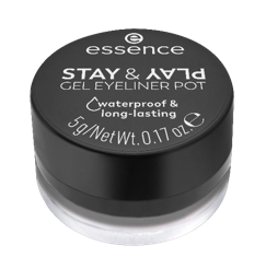 Essence Stay & Play Gel Eyeliner Pot 01 Black – Waterproof, Long-Lasting Precision-1