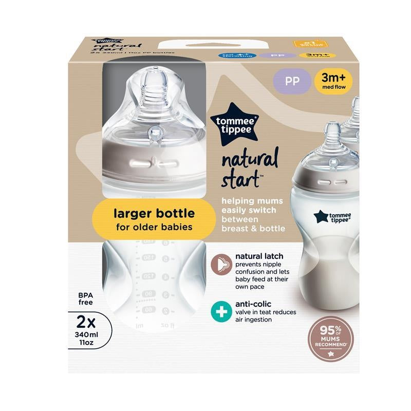 Tommee Tippee Natural Start 2 Pack 340ml Bottle-2