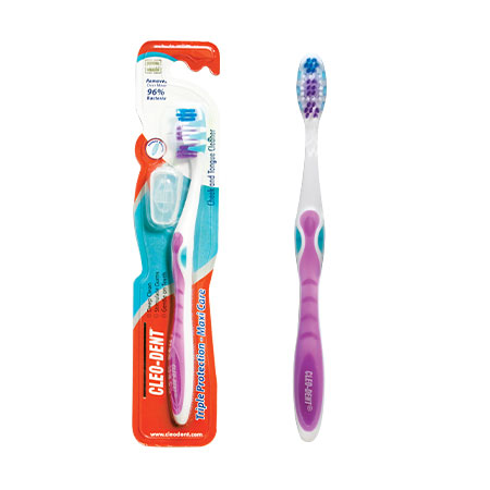 Cleo-Dent Triple Protection Maxi Clean Toothbrush Soft – Gentle Daily Oral Care for Sensitive Gums - copy-1