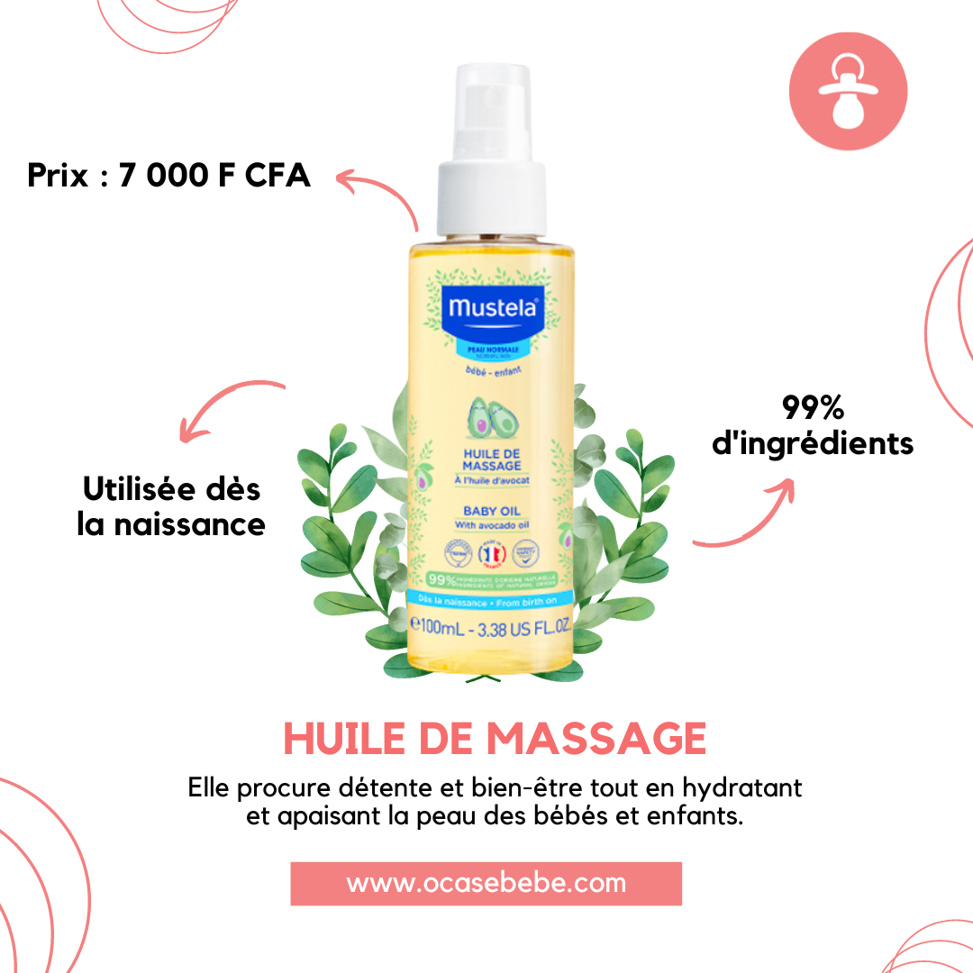 Mustela Baby Oil, Huile De Massage with Avocado Oil- 100ml-4